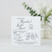 シャンペーンブランチ&バブリーブライダルシャワー 招待状 (スタンド正面)