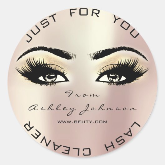 シャンペーン美しいグリッターコーラルラッシュメイクアップクリーナー ラウンドシール (正面)