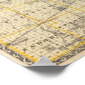 シャンペーン郡の地図 ポスター (角)