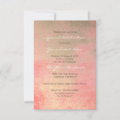 シャンペーン金ゴールドコーラルセピアホワイトメタリックミニマル 招待状 (正面)