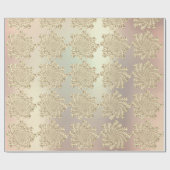 シャンペーン金ゴールドスワロフスキークリスタルスピラレインフィニティ ラッピングペーパー (フラット)