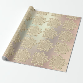 シャンペーン金ゴールドスワロフスキークリスタルスピラレインフィニティ ラッピングペーパー