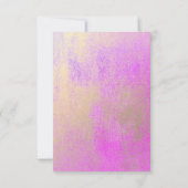 シャンペーン金ゴールドブライトバラピンクメタリックミニマル 招待状 (裏面)