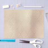 シャンペーン金ゴールドメタリックピンクローズシェブロンアールデコ 薄葉紙 (クラフト)