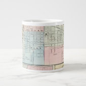シャンペーン、アーバナ、マトゥーン、チャールストンのマップ ジャンボコーヒーマグカップ (正面)
