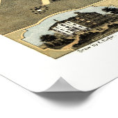 シャンペーンILパノラママップ – 1869 ポスター (角)