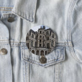 シャンボルド城、階段、レオナルド·ダ·ヴィンチ。 缶バッジ (インサイチュ)