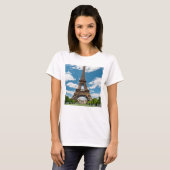 シャン・ド・マルス公園から望むエッフェル塔 Tシャツ (正面フル)