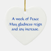 シャヴアトフグッドウィーク賛美のユダヤオーナメント セラミックオーナメント (裏面)