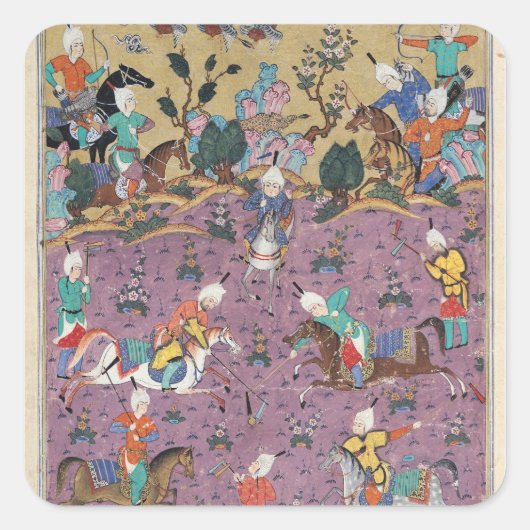 シャヴォシ遊のポロとアフラシアブ スクエアシール (正面)