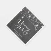 シャーと言われた ラスティック チョーク 婚約パーティー スタンダードランチョンナプキン (角)