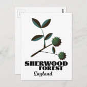 シャーウッドフォレストイングランド旅行ポスター ポストカード (正面/裏面)