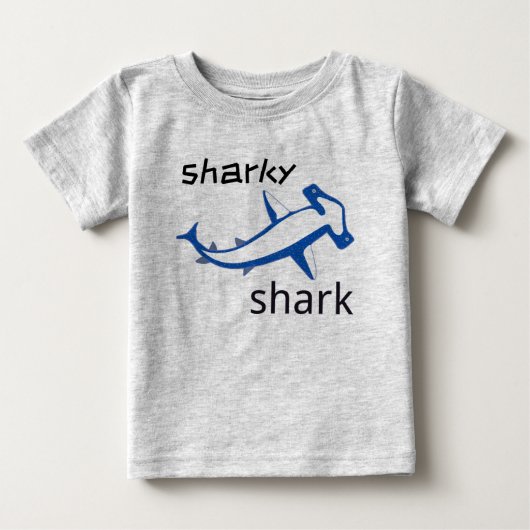 シャーキー・シャーク・サマー ベビーTシャツ (正面)