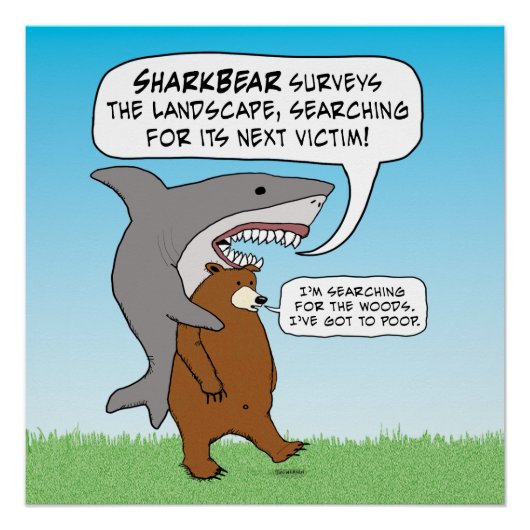 シャークおもしろいとベアークエスト ポスター (正面)