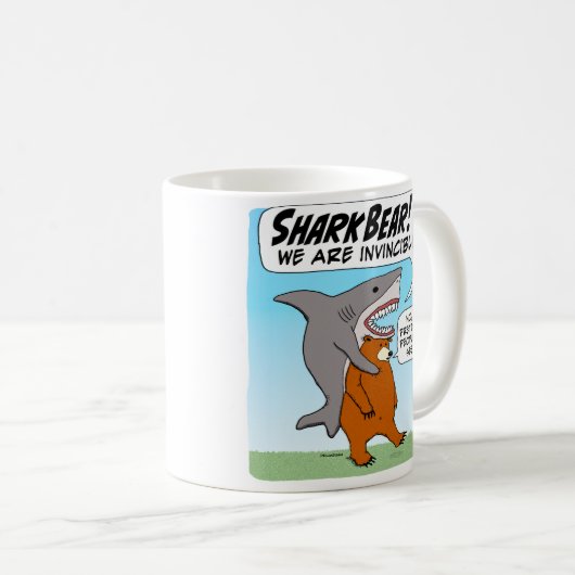 シャークおもしろいとベアーチームをSharkBearとして コーヒーマグカップ (正面右)