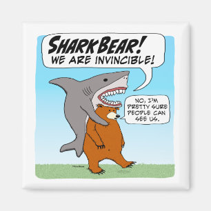 シャークおもしろいとベアーチームをSharkBearとして マグネット