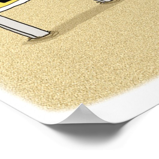 シャークおもしろいは仕事の前にコーヒーが必要 ポスター (角)