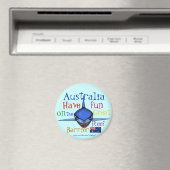 シャークおもしろいオーストラリア素晴らしバリアリーフ磁石 マグネット (インサイチュ (食洗機))