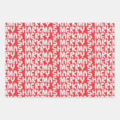シャークおもしろいクリスマス ラッピングペーパーシート (正面3)