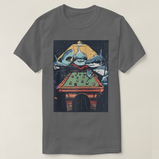 シャークおもしろいチーム面白いギフトZIP Tシャツ (デザイン正面)