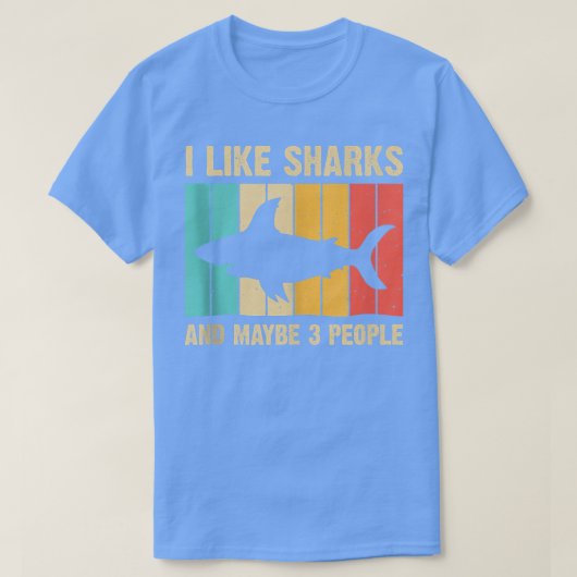 シャークおもしろいデザインメンズ子供へメンズアニマルシャーク Tシャツ (デザイン正面)