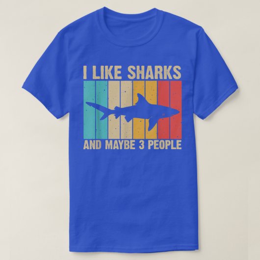 シャークおもしろいデザインメンズ子供へメンズアニマルシャーク Tシャツ (デザイン正面)