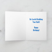 シャークおもしろいバレーボール誕生日カード カード (内部)