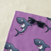 シャークおもしろいマンガイラストレーション ビーチタオル (インサイチュ)