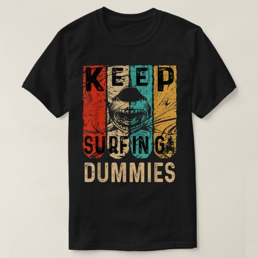 シャークおもしろい保サーフィンダミー Tシャツ (デザイン正面)