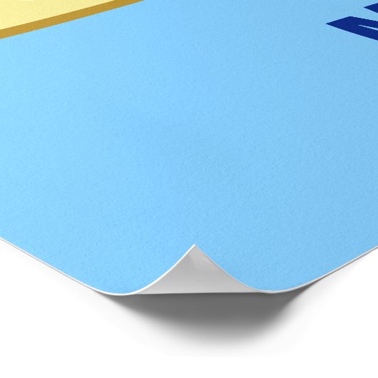 シャークおもしろい名前をカスタムするポスター ポスター (角)