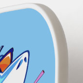 シャークおもしろい名前をカスタムする ピックルボールラケット (左詳細)