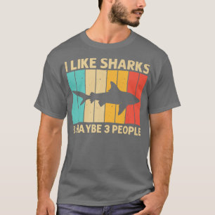 シャークおもしろい女子男性へハンマーヘッドタイガーサメ Tシャツ