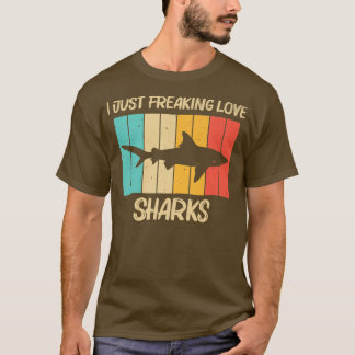 シャークおもしろい女子男性へハンマーヘッドタイガーサメ Tシャツ