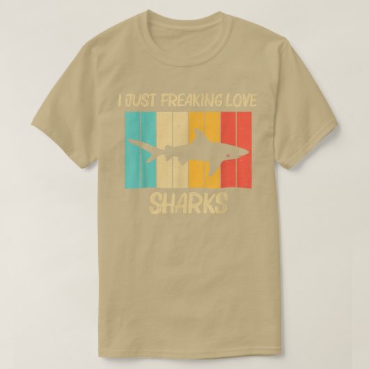 シャークおもしろい女子男性へハンマーヘッドタイガーサメ Tシャツ (デザイン正面)