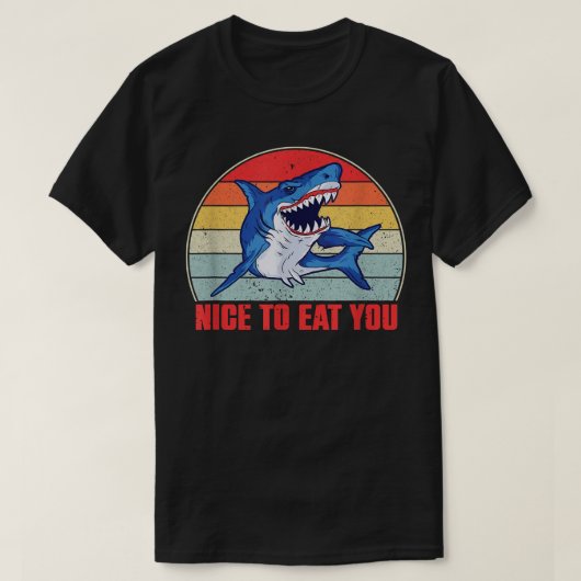 シャークおもしろい引用文 Tシャツ (デザイン正面)