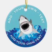 シャークおもしろい攻撃 セラミックオーナメント (正面)