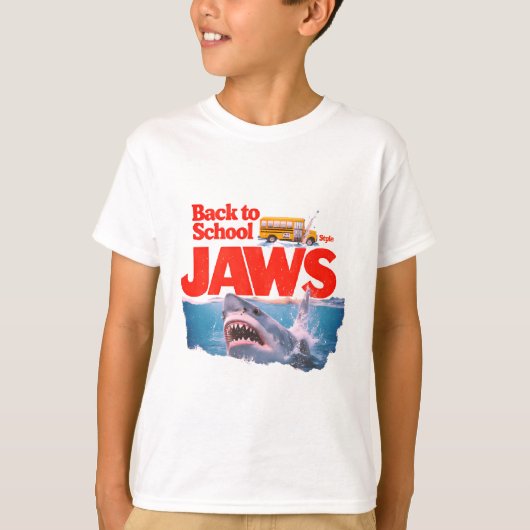 シャークおもしろい新学期ジョーズインスパイアシャツ Tシャツ (正面)