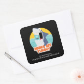 シャークおもしろい蔵書票 スクエアシール (封筒)