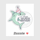 シャークおもしろい誕生日漫画キッズ10代アダルトギフト シール (シート)