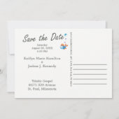 シャークおもしろい魚テーマ結婚式の日付を保存 招待状 (裏面)