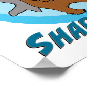 シャークおもしろい・クマのポスター ポスター (角)