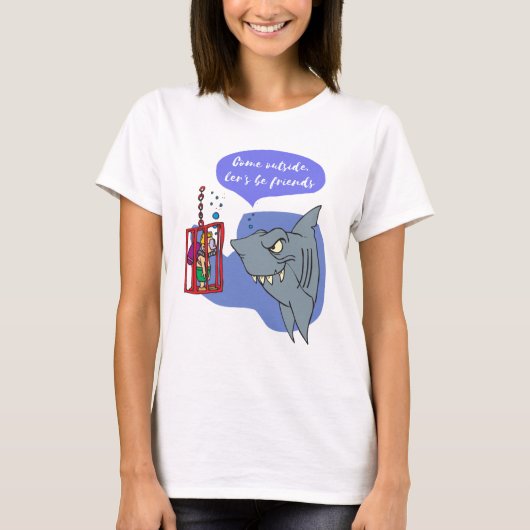 シャークお友達になろう Tシャツ (正面)