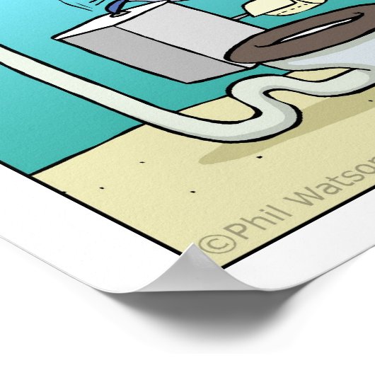 シャークがトイレのポスターを洗う ポスター (角)