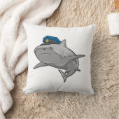 シャークが警察署として クッション (ブランケット)