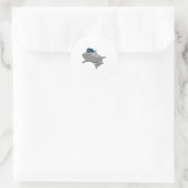 シャークが警察署として ラウンドシール (バッグ)