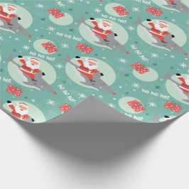 シャークとサンタ ラッピングペーパー