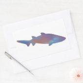 シャークの海表面ステッカー 長方形シール (封筒)