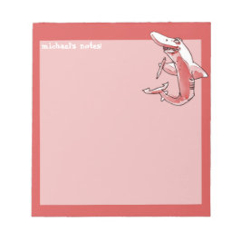 シャークは鉛筆の漫画をカスタマイズおもしろい可能に保つ ノートパッド