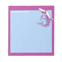 シャークは鉛筆の漫画をカスタマイズおもしろい可能に保つ ノートパッド