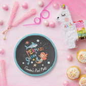 シャークまたはマーメイド誕生日紙プレートプールパーティー ペーパープレート (パーティー)